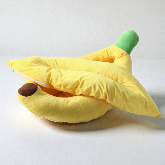 Culcus in forma de banana, galben, pentru animale mici