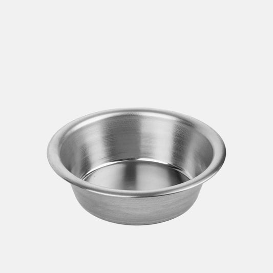 Bol dublu din inox pe suport inalt din lemn, model Apvm