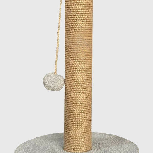 Stalp de zgariat Coris din sisal, cu baza rotunda verde salvie
