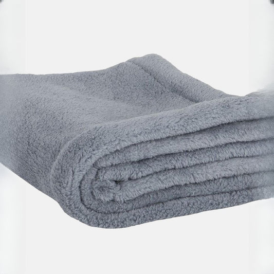 Patura Dreamweave gri pentru caini, impaturita