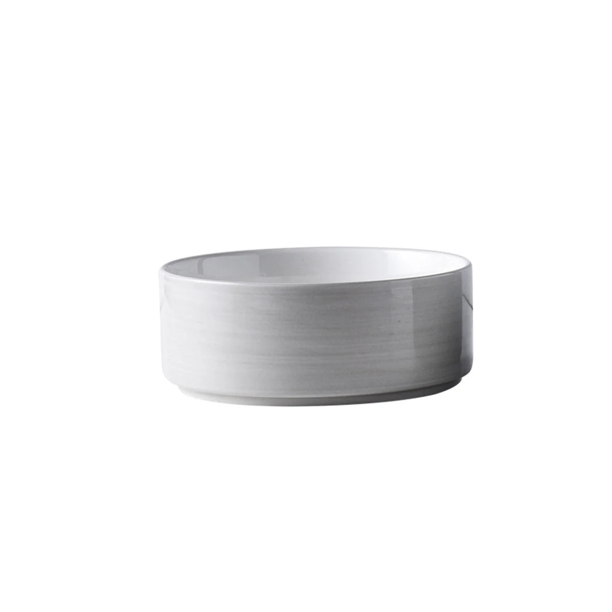 Bol ceramic albastru cu relief in forma de labuta, pe suport din lemn