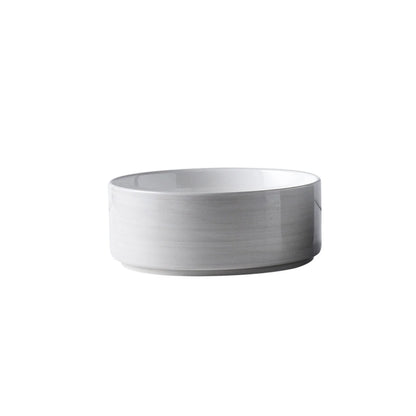 Bol ceramic albastru cu relief in forma de labuta, pe suport din lemn