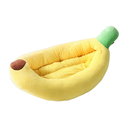 Culcus in forma de banana, galben, pentru animale mici