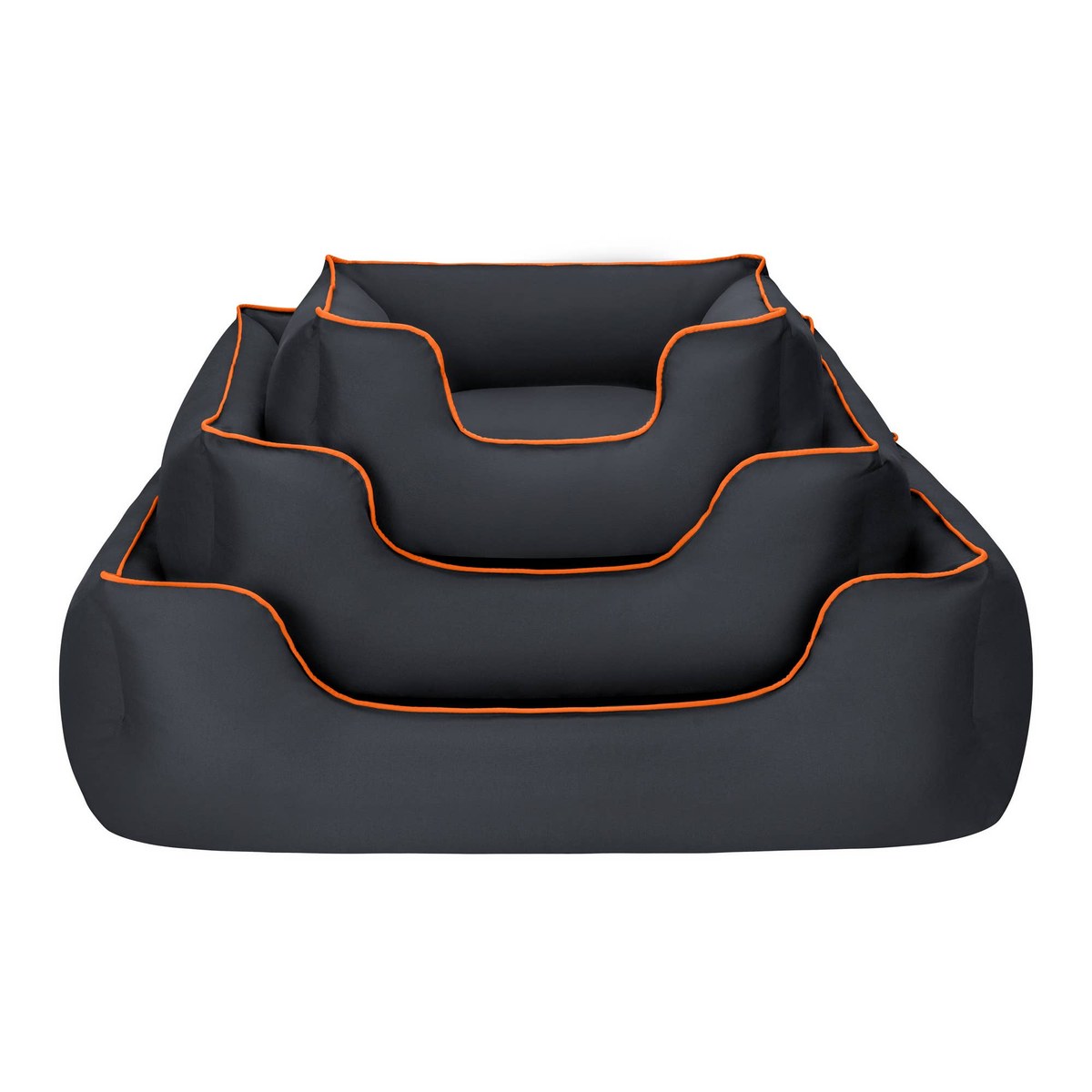 Culcus Bull Alpha negru cu vipusca portocalie
