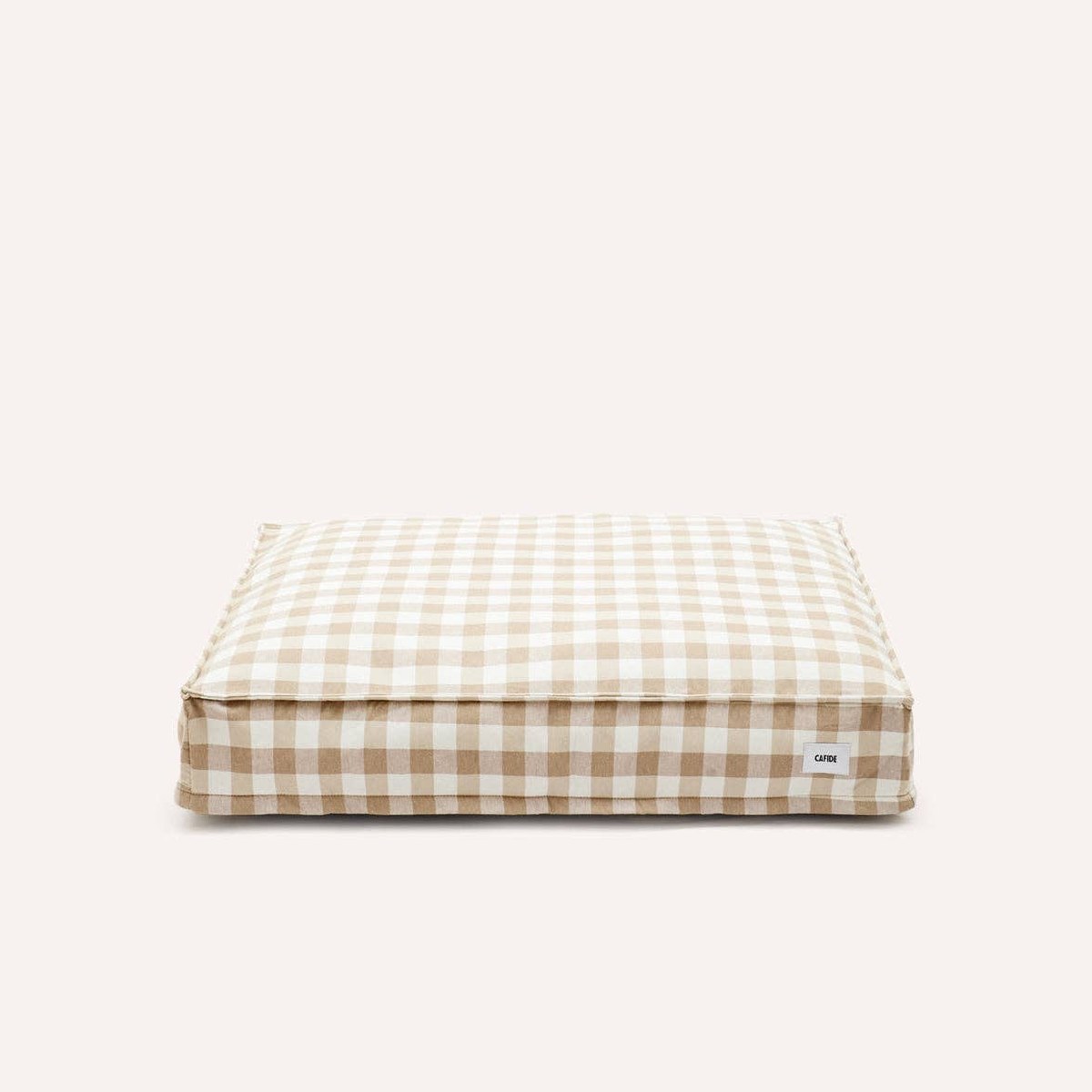 Culcus tip saltea cu carouri vichy bej, 75 x 60 cm