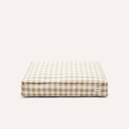 Culcus tip saltea cu carouri vichy bej, 75 x 60 cm