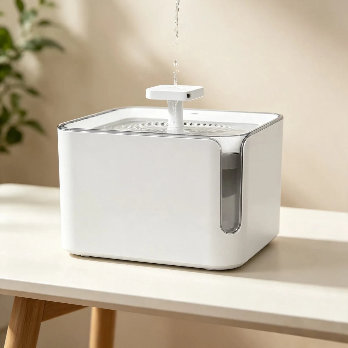 Fantana de apa smart din inox argintiu, 4 litri, cu aplicatie mobila
