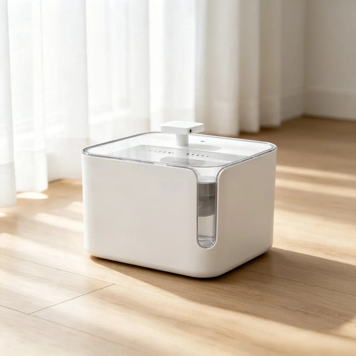 Fantana de apa smart din inox argintiu, 4 litri, cu aplicatie mobila