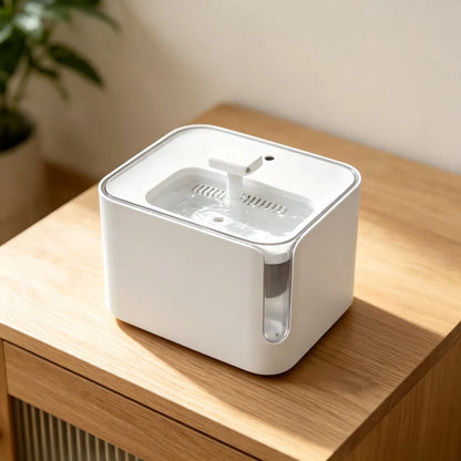 Fantana de apa smart din inox argintiu, 4 litri, cu aplicatie mobila