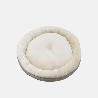 Culcus Bunny rotund, crem, din material pufos