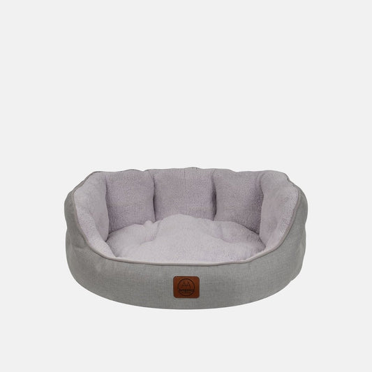 Culcus Coco oval, gri deschis cu interior lila