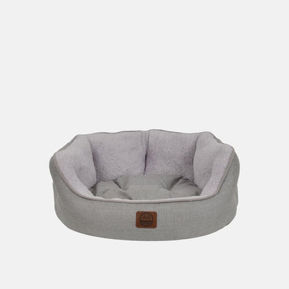 Culcus Coco oval, gri deschis cu interior lila