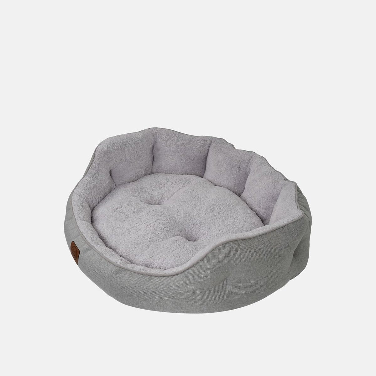 Culcus Coco oval, gri deschis cu interior lila