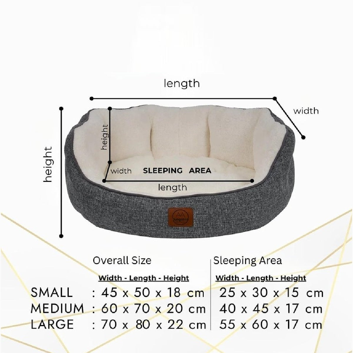 Culcus Coco oval, gri deschis cu interior lila