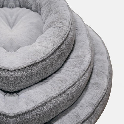 Culcus Bunny rotund, gri, pentru caini