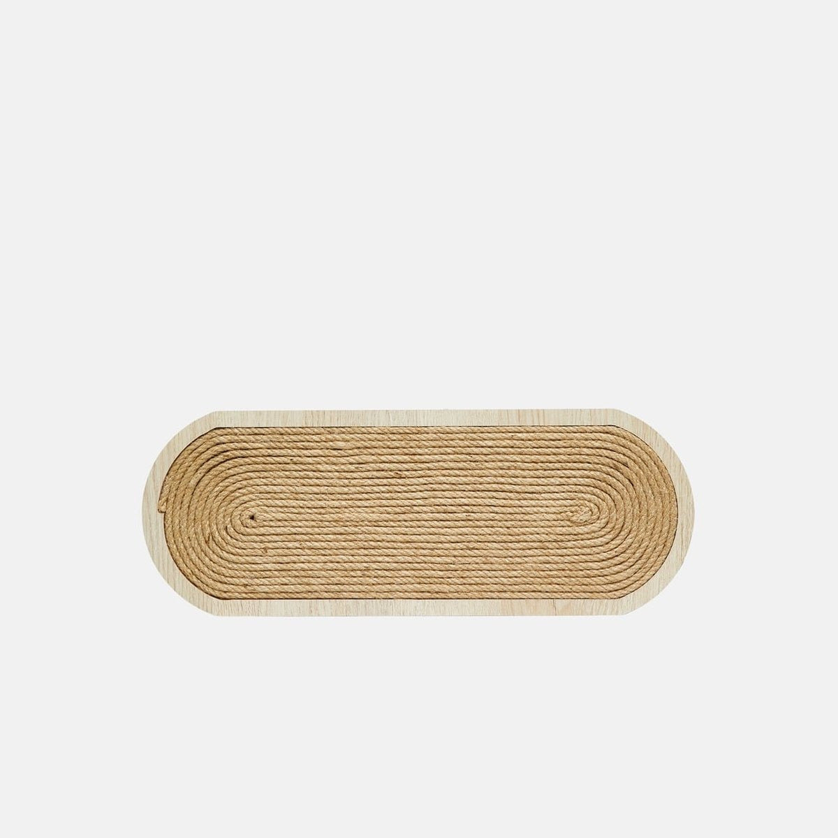 Placa de zgariat ovala din sisal natural impletit, model Albero