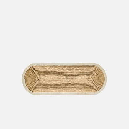 Placa de zgariat ovala din sisal natural impletit, model Albero