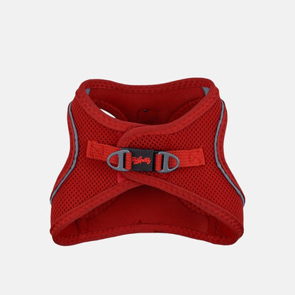 Ham tip vesta din plasa rosie pentru caini, model Air-Mesh