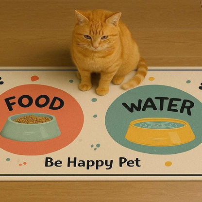 Covoras pentru boluri crem, cu marcaje Food si Water