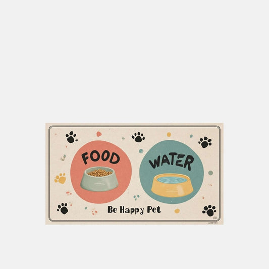 Covoras pentru boluri crem, cu marcaje Food si Water
