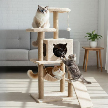 Ansamblu de catarat Pandora bej, cu casuta si rampa de acces