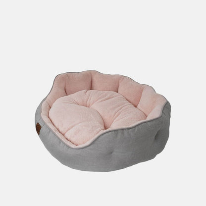Culcus Coco oval, gri cu interior roz, pentru caini
