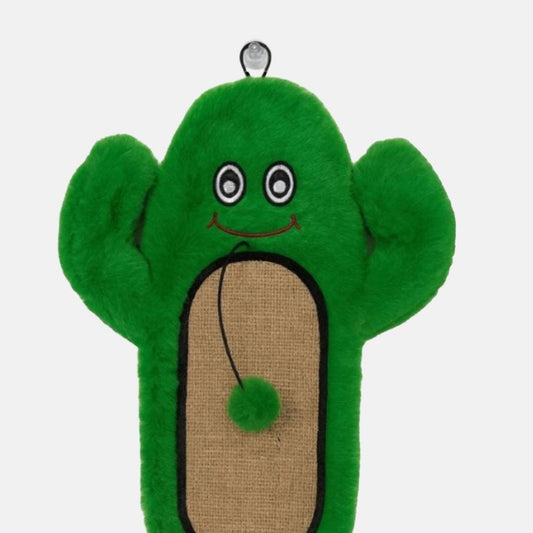 Jucarie de zgariat in forma de cactus verde pentru pisici, model Miyav