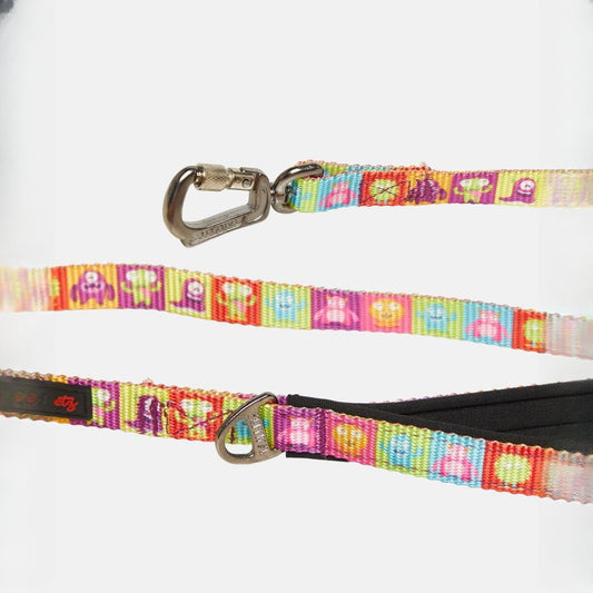 Lesa pentru caini cu imprimeu multicolor, model Alliens