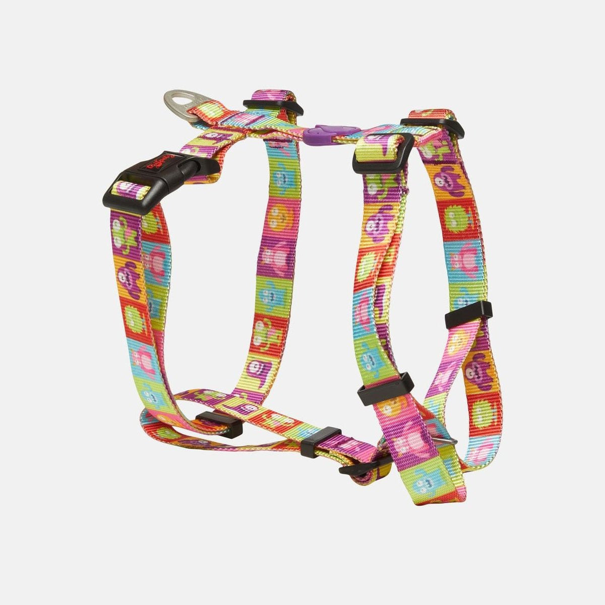 Ham tip H pentru caini, cu imprimeu multicolor, model Alliens
