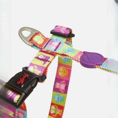 Ham tip H pentru caini, cu imprimeu multicolor, model Alliens