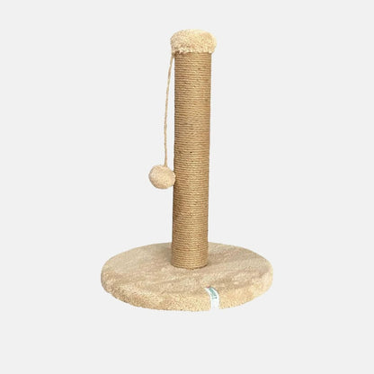 Stalp de zgariat Coris din sisal, cu baza rotunda crem