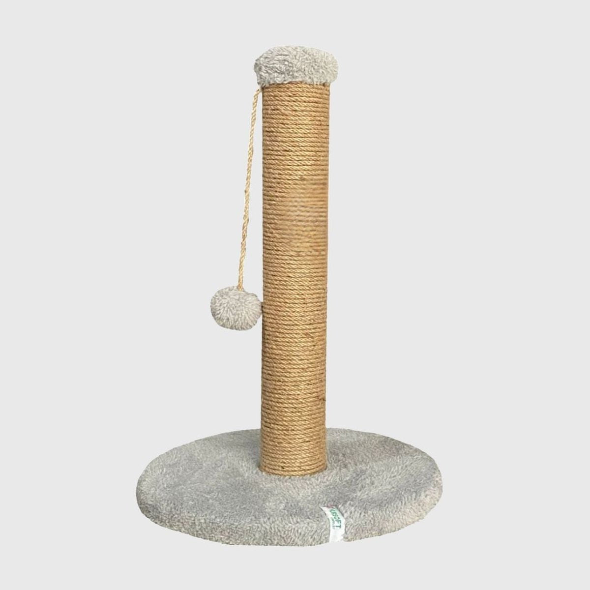 Stalp de zgariat Coris din sisal, cu baza rotunda verde salvie