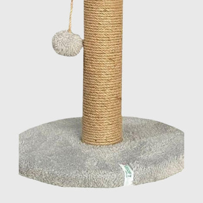 Stalp de zgariat Coris din sisal, cu baza rotunda verde salvie