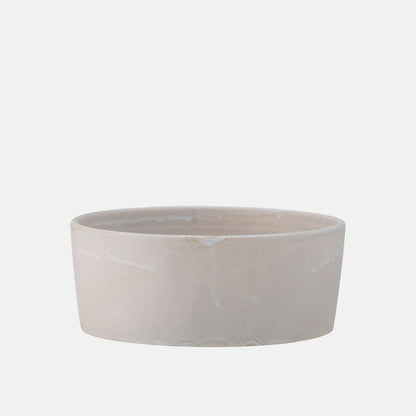 Bol din ceramica gri cu labuta in relief, model Feeding Buddy