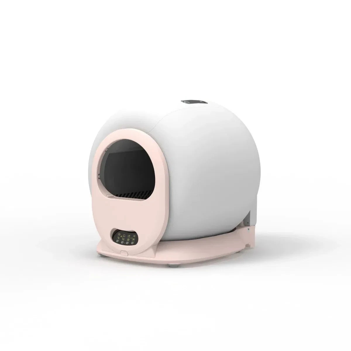 Litiera automata Smart PRO alba, cu capac rotund, pentru pisici
