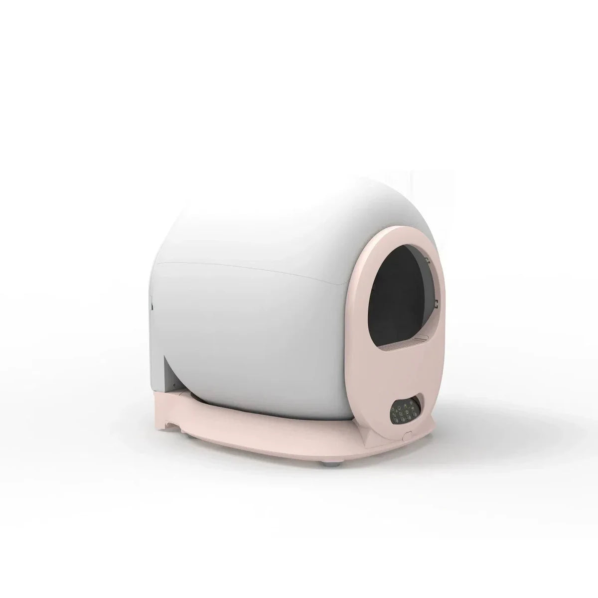 Litiera automata Smart PRO alba, cu capac rotund, pentru pisici