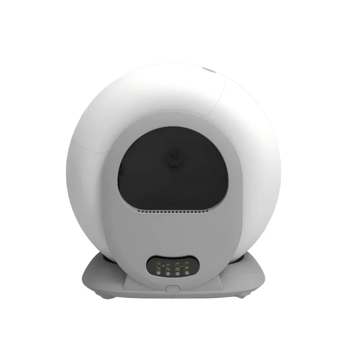 Litiera automata Smart PRO alba, cu capac rotund, pentru pisici