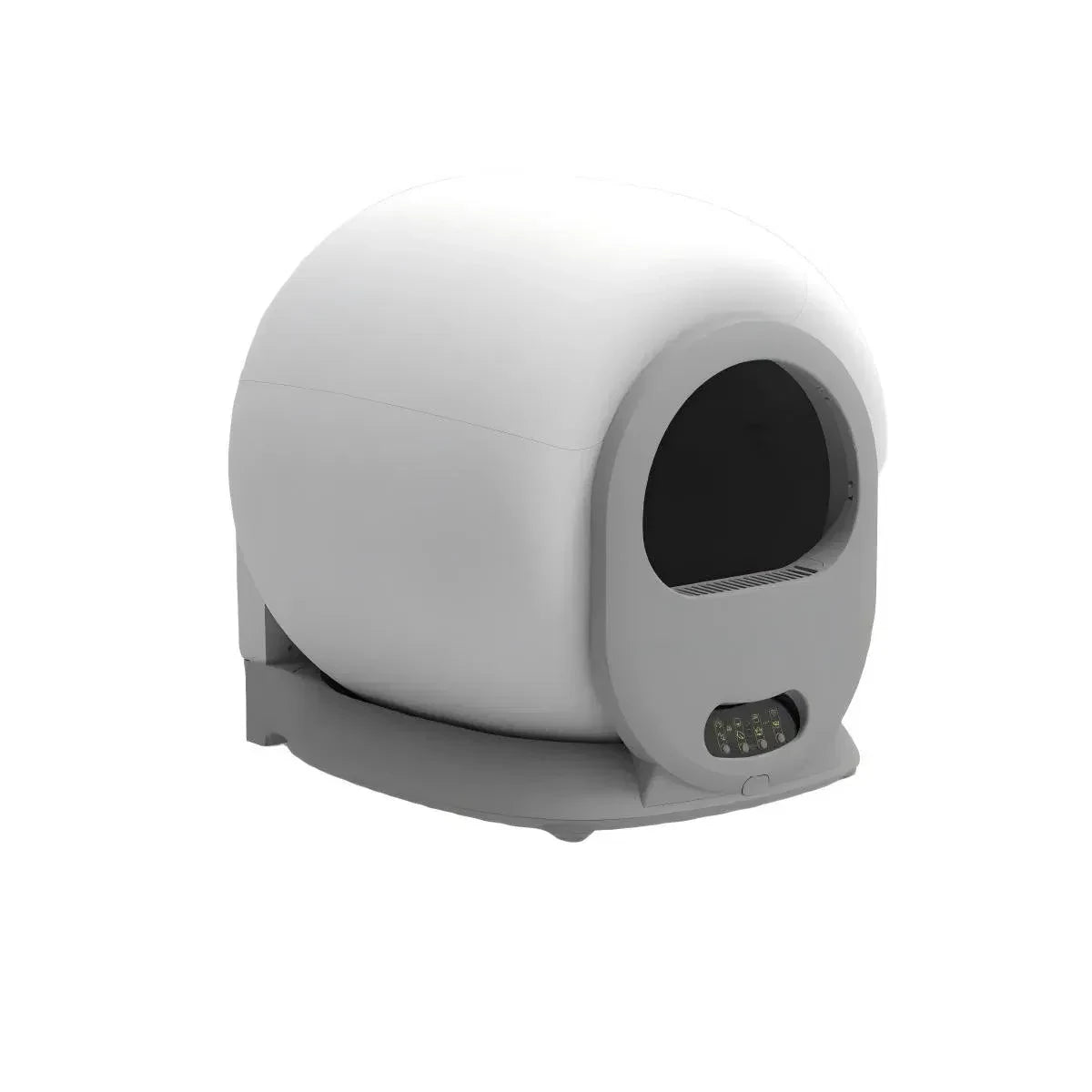 Litiera automata Smart PRO alba, cu capac rotund, pentru pisici