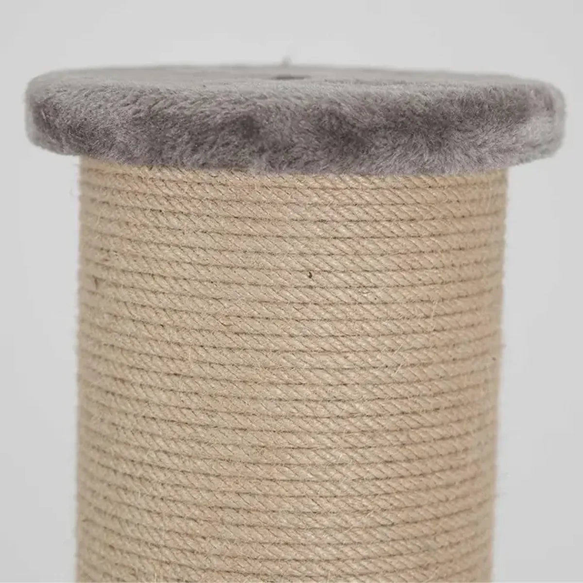 Stalp de zgariat din sisal gri, 86 cm, cu jucarie suspendata